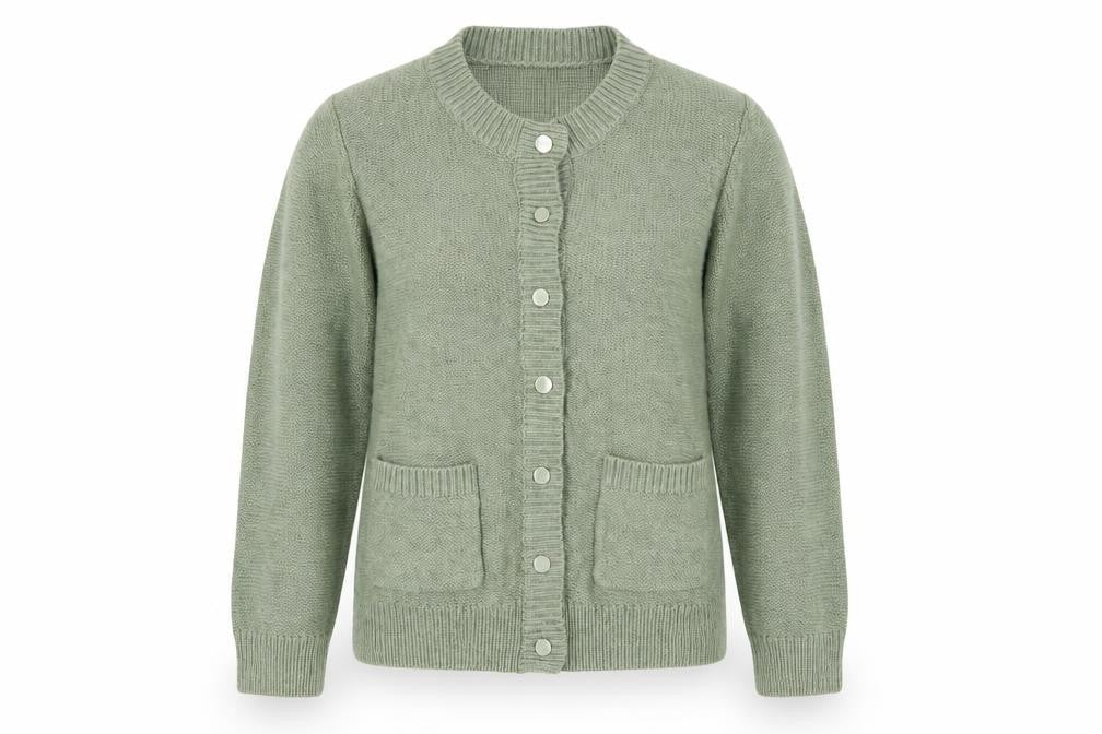 Honor Millburn Women’s Green Size 10 Knit Button Pocket Cardigan
