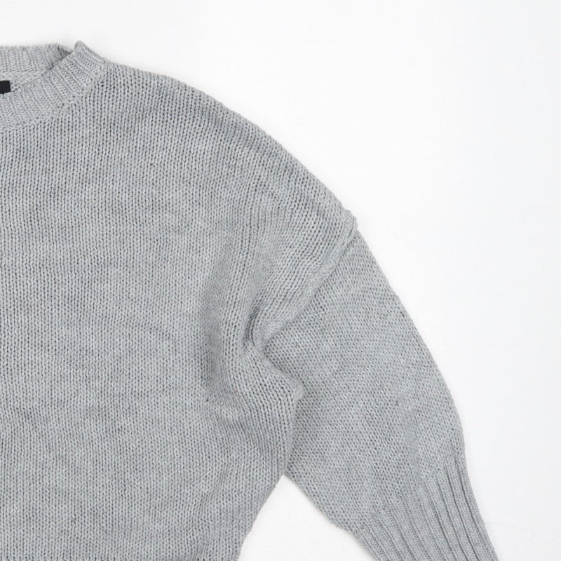 Missguided Women Grey S Chunky Knit Oversized Crew Neck Jumper