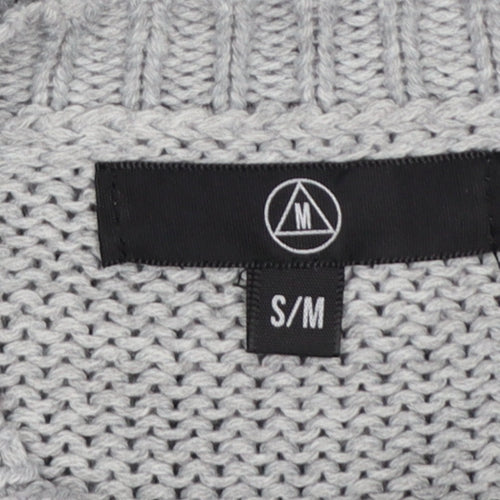 Missguided Women Grey S Chunky Knit Oversized Crew Neck Jumper
