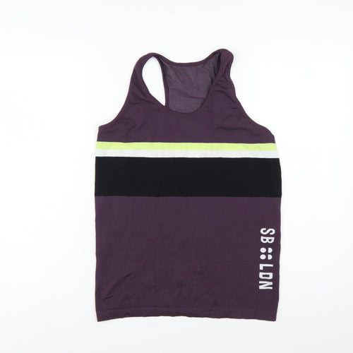 Sweaty Betty Women’s Purple L Racerback Colourblock Gym Tank Top