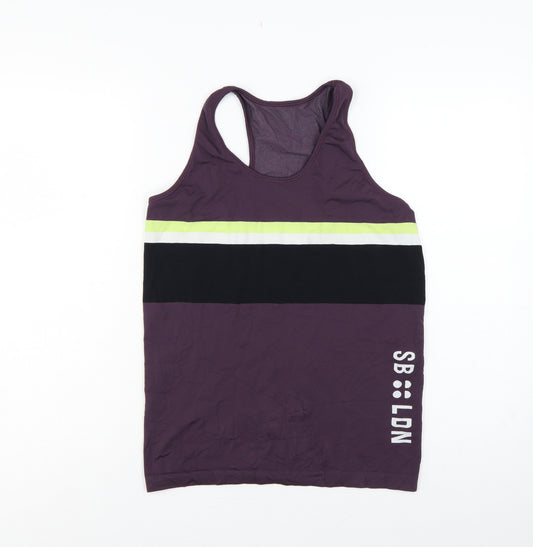 Sweaty Betty Women’s Purple L Racerback Colourblock Gym Tank Top