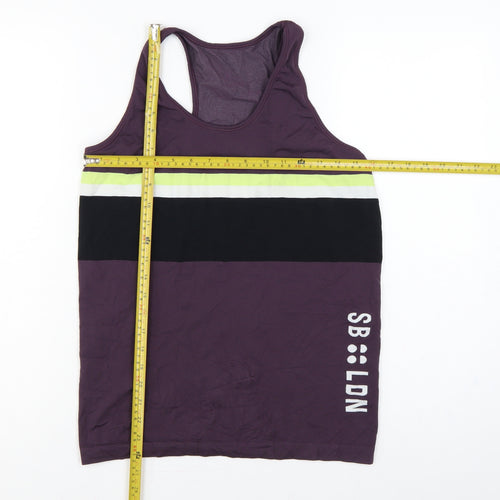 Sweaty Betty Women’s Purple L Racerback Colourblock Gym Tank Top