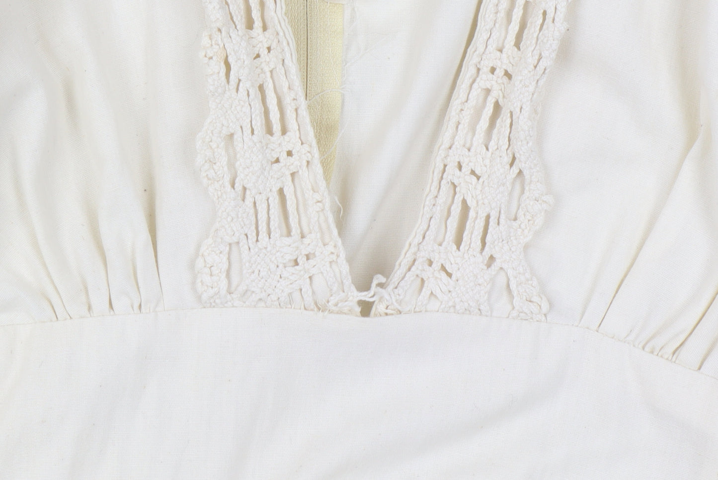 Gunne Sax By Jessica Women Ivory UK 13 Maxi 1970s Prairie Lace Vintage Dress