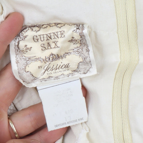 Gunne Sax By Jessica Women Ivory UK 13 Maxi 1970s Prairie Lace Vintage Dress