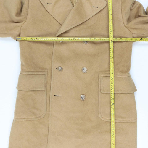 Buffalo Collection Men’s Beige 100% Camel Hair Italian Overcoat Size 46