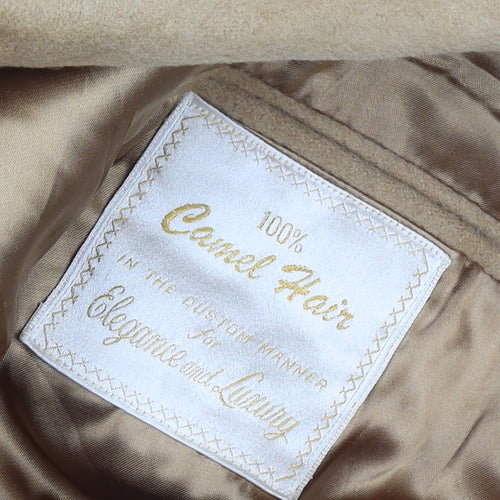 Buffalo Collection Men’s Beige 100% Camel Hair Italian Overcoat Size 46