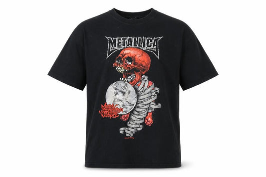 Metallica Men’s XL Black 2004 Tour Skull Graphic Rock Band T-Shirt