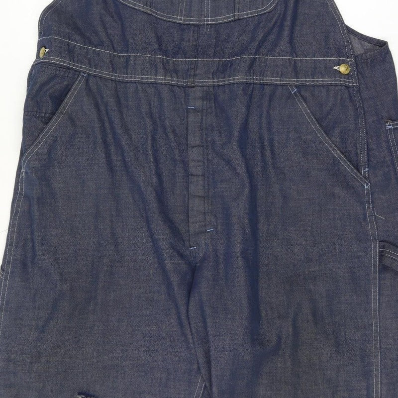 Sears Unisex 40 Inch Adults Blue Denim Dungarees Straight Leg Workwear