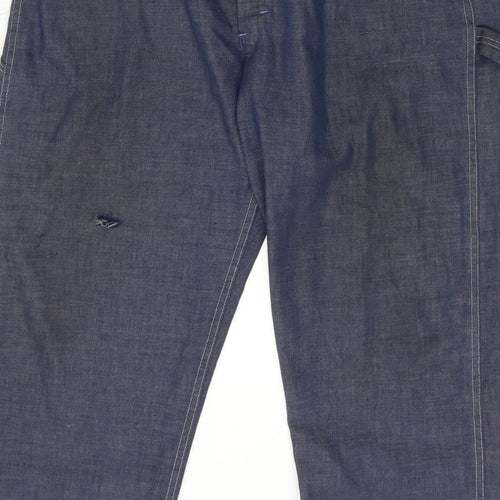 Sears Unisex 40 Inch Adults Blue Denim Dungarees Straight Leg Workwear
