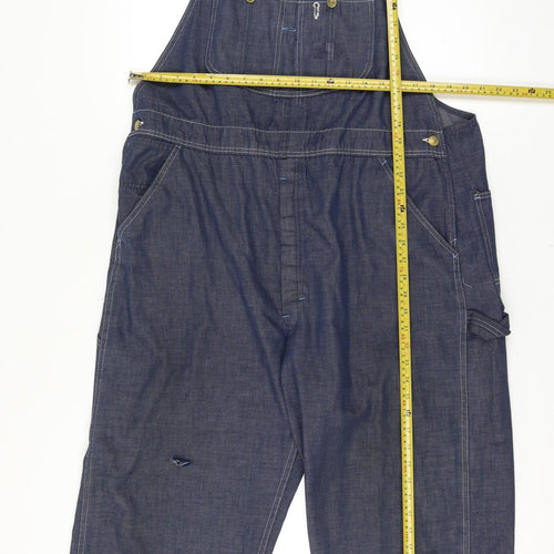 Sears Unisex 40 Inch Adults Blue Denim Dungarees Straight Leg Workwear