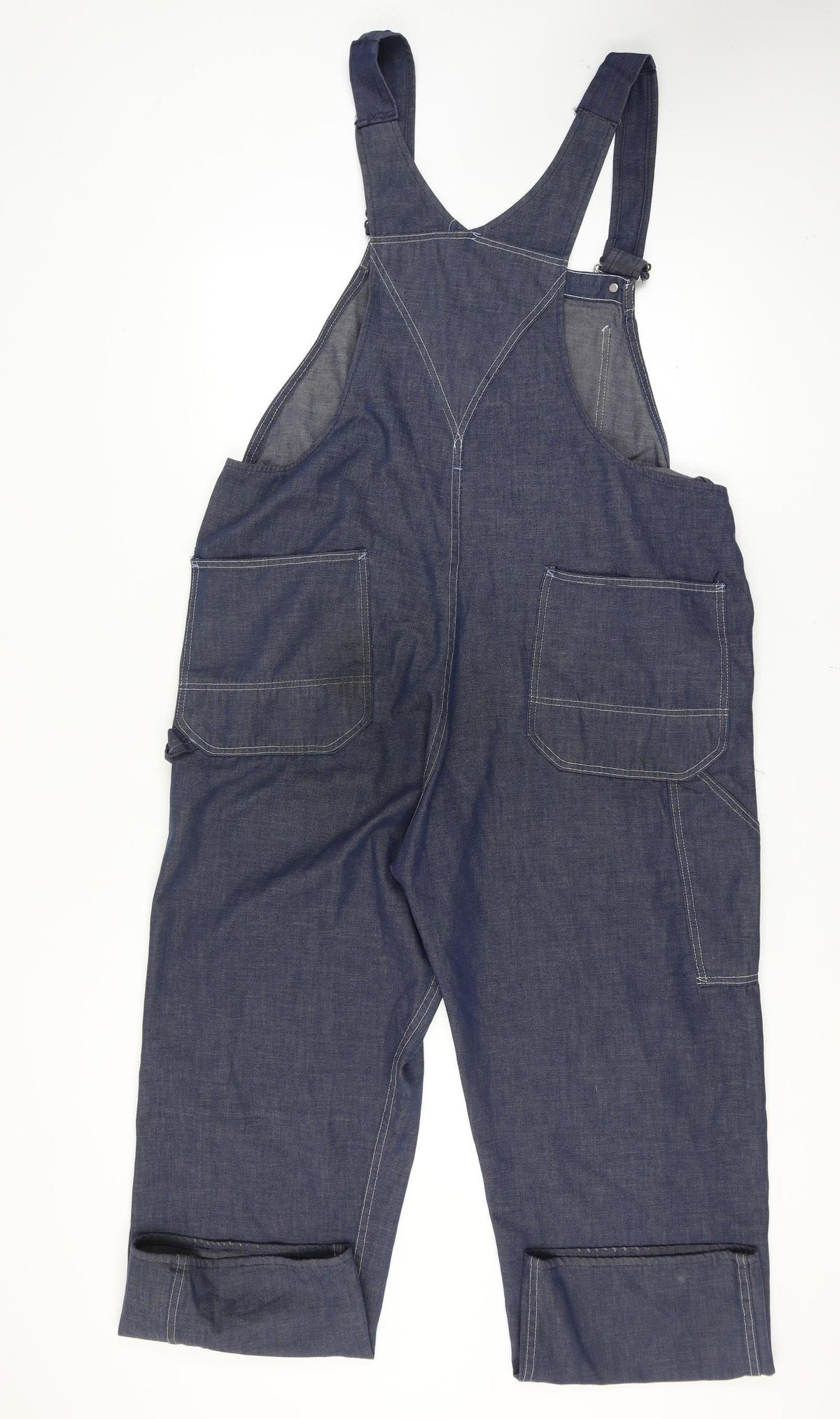 Sears Unisex 40 Inch Adults Blue Denim Dungarees Straight Leg Workwear