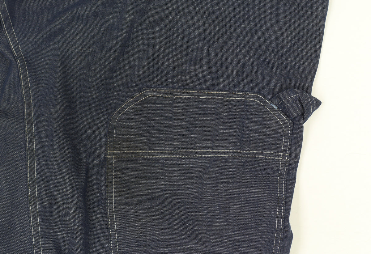 Sears Unisex 40 Inch Adults Blue Denim Dungarees Straight Leg Workwear