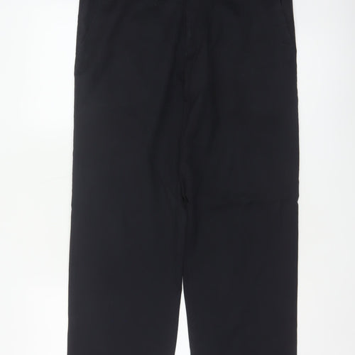 Marks and Spencer Men Navy 32 Regular Straight Dress Trousers
