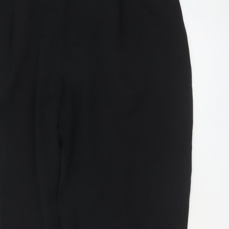 Marks and Spencer Women Black UK 16 Tapered Tailored Dress Trousers