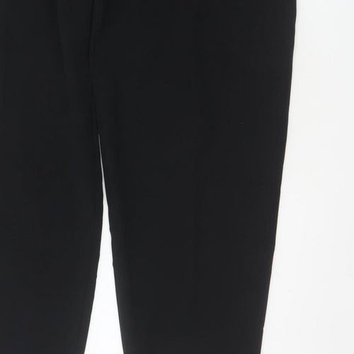 Marks and Spencer Women Black UK 16 Tapered Tailored Dress Trousers