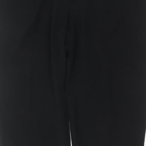 Marks and Spencer Women Black UK 16 Tapered Tailored Dress Trousers