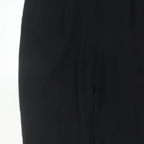 Marks and Spencer Women Black UK 16 Tapered Tailored Dress Trousers