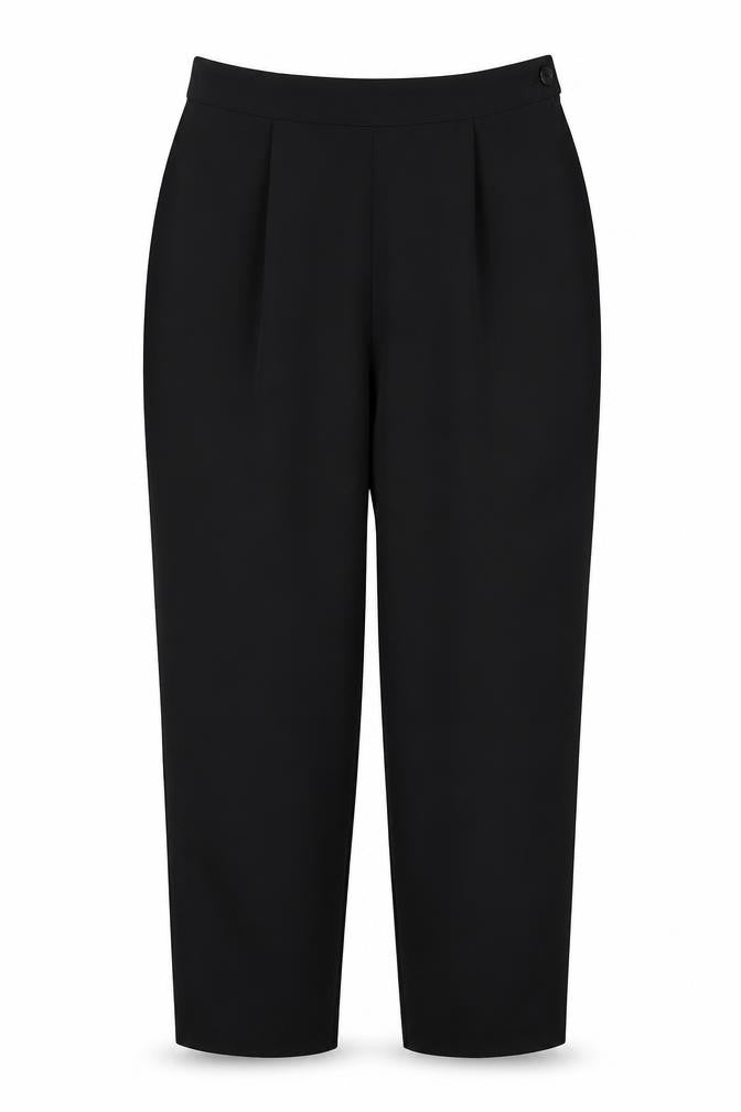 Marks and Spencer Women Black UK 16 Tapered Tailored Dress Trousers