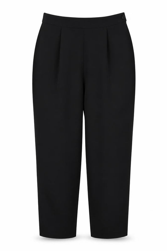 Marks and Spencer Women Black UK 16 Tapered Tailored Dress Trousers