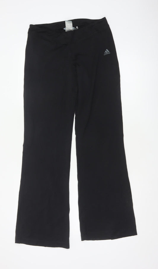 Adidas Women’s Black UK 14 Performance Essentials Flared Trousers