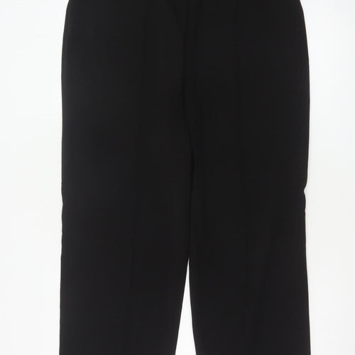 Isle Women’s Black Size 14 Straight Leg Elastic Waist Trousers