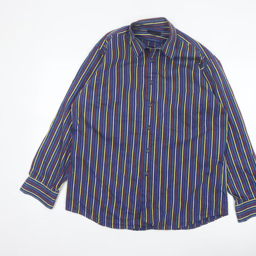 Rocola Samyta Men’s Multicoloured Striped 15.5 Long Sleeve Shirt