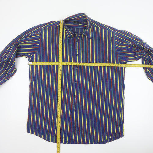 Rocola Samyta Men’s Multicoloured Striped 15.5 Long Sleeve Shirt
