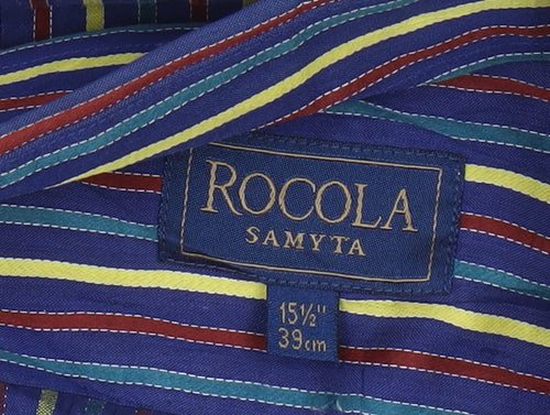 Rocola Samyta Men’s Multicoloured Striped 15.5 Long Sleeve Shirt