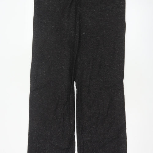 Marks & Spencer Women Black UK 12 Long Wool Blend Tailored Trousers