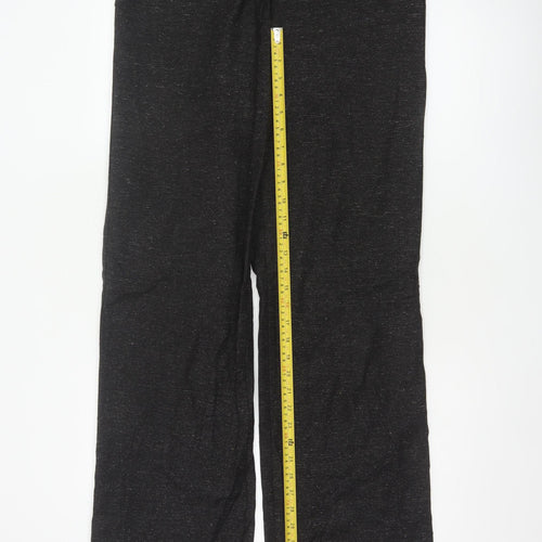 Marks & Spencer Women Black UK 12 Long Wool Blend Tailored Trousers