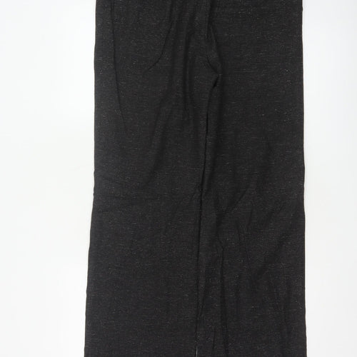 Marks & Spencer Women Black UK 12 Long Wool Blend Tailored Trousers