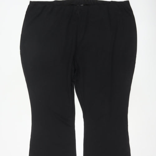 Damart Women’s Black UK 28 Flared Stretch Pull-On Trousers