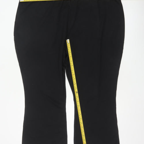 Damart Women’s Black UK 28 Flared Stretch Pull-On Trousers