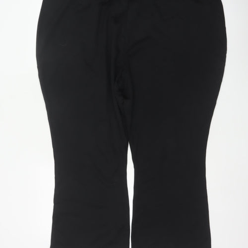 Damart Women’s Black UK 28 Flared Stretch Pull-On Trousers