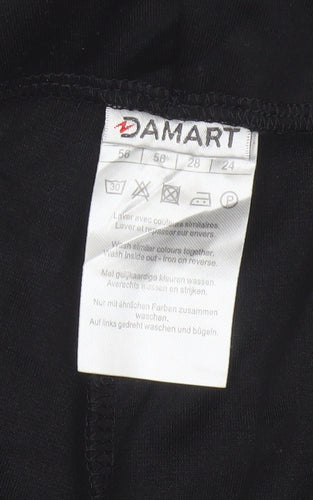 Damart Women’s Black UK 28 Flared Stretch Pull-On Trousers