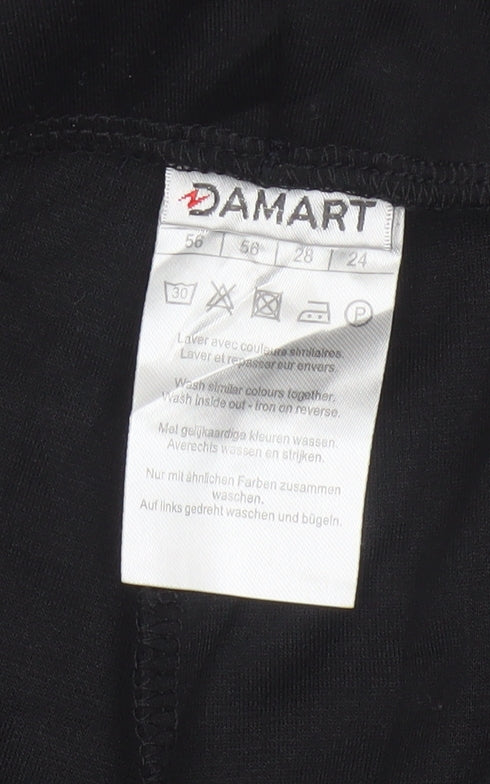 Damart Women’s Black UK 28 Flared Stretch Pull-On Trousers