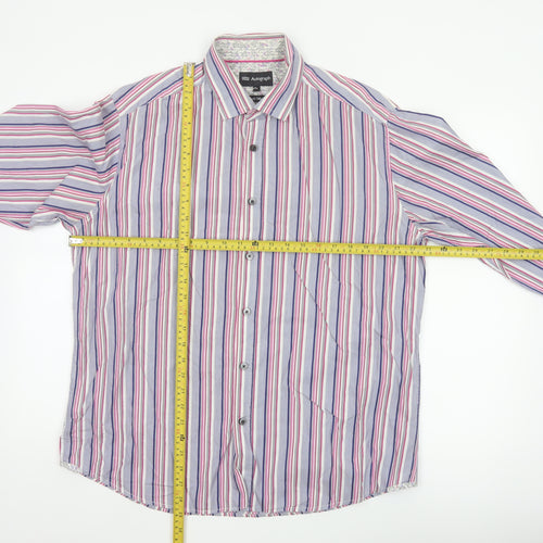 Marks & Spencer Autograph Men’s XL Multicolour Striped Cotton Shirt