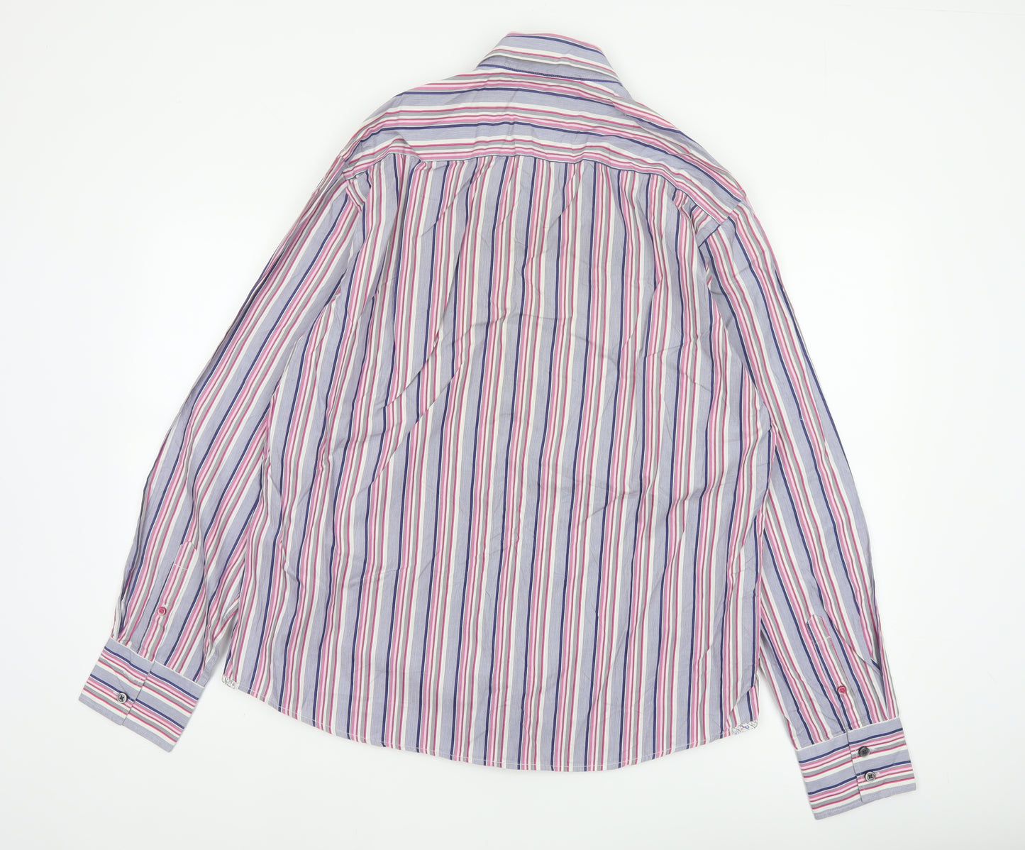 Marks & Spencer Autograph Men’s XL Multicolour Striped Cotton Shirt