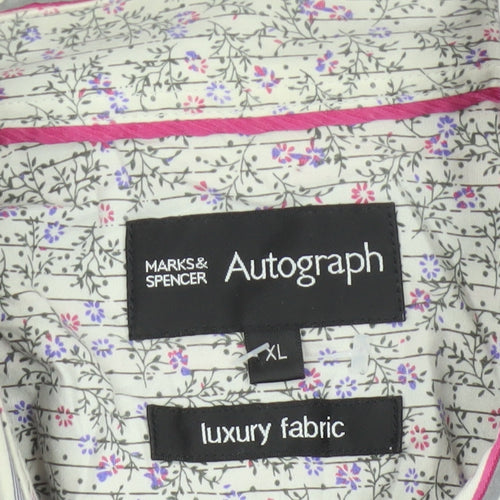 Marks & Spencer Autograph Men’s XL Multicolour Striped Cotton Shirt