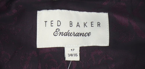 Ted Baker Men Red 17 Cotton Geometric Long Sleeve Button-Up Shirt