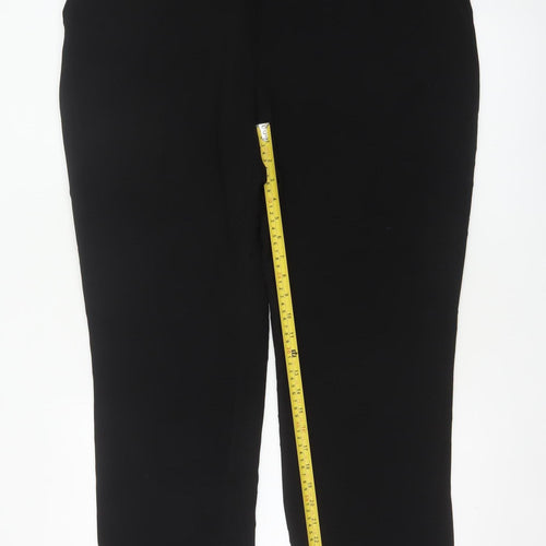 Marks & Spencer Women Black Size 18 Tailored Straight Dress Trousers