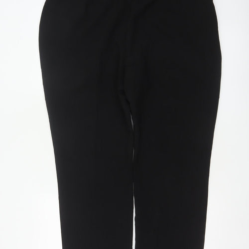 Marks & Spencer Women Black Size 18 Tailored Straight Dress Trousers