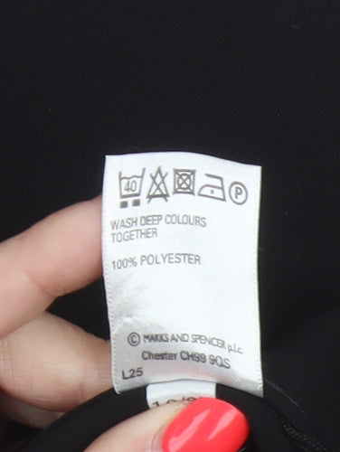 Marks & Spencer Women Black Size 18 Tailored Straight Dress Trousers