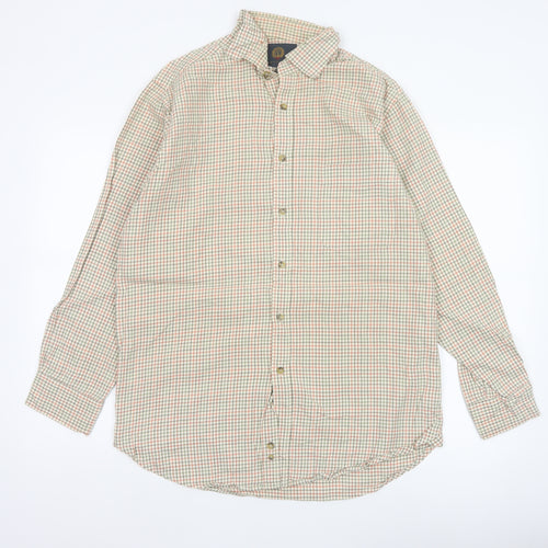 Viyella Men's Multicoloured Check Cotton Shirt 15.5 Button-Down Long Sleeve
