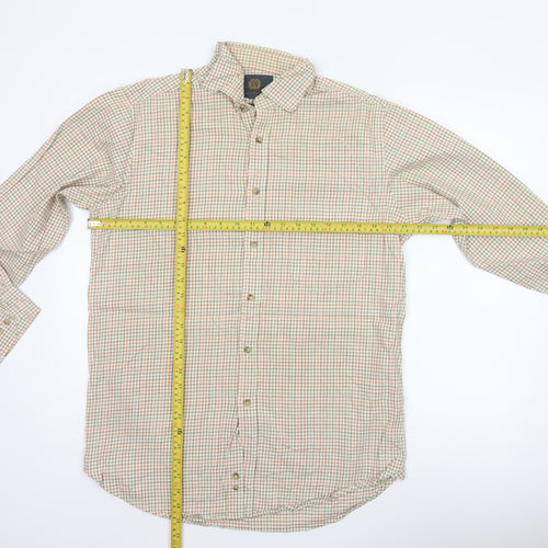 Viyella Men's Multicoloured Check Cotton Shirt 15.5 Button-Down Long Sleeve