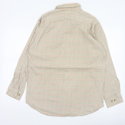 Viyella Men's Multicoloured Check Cotton Shirt 15.5 Button-Down Long Sleeve