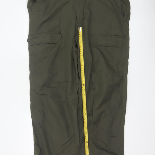 Marks & Spencer Men Green 40W 31L Thermal Stormwear Cargo Trousers