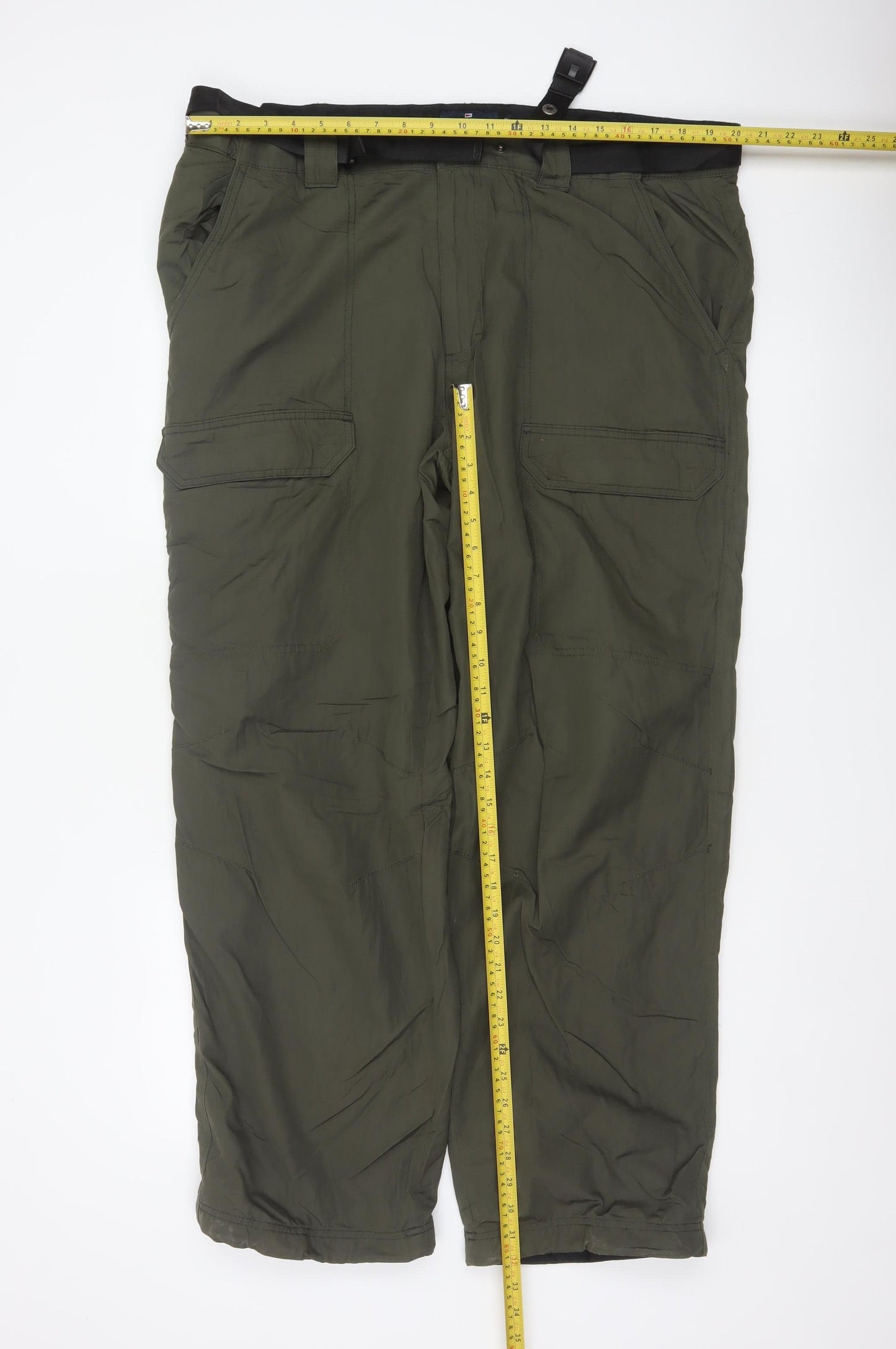Marks & Spencer Men Green 40W 31L Thermal Stormwear Cargo Trousers