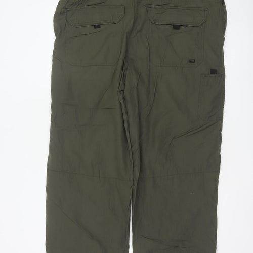 Marks & Spencer Men Green 40W 31L Thermal Stormwear Cargo Trousers
