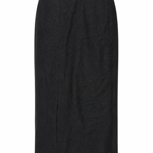 Canda C&A Women's Black UK 12 Wool Blend Long Pencil Skirt Lined